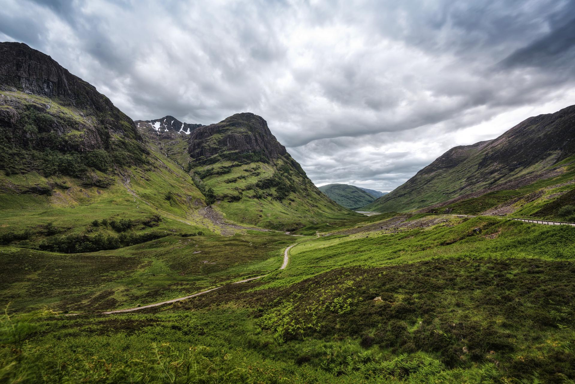 A photo of the Trossachs in Scotland.