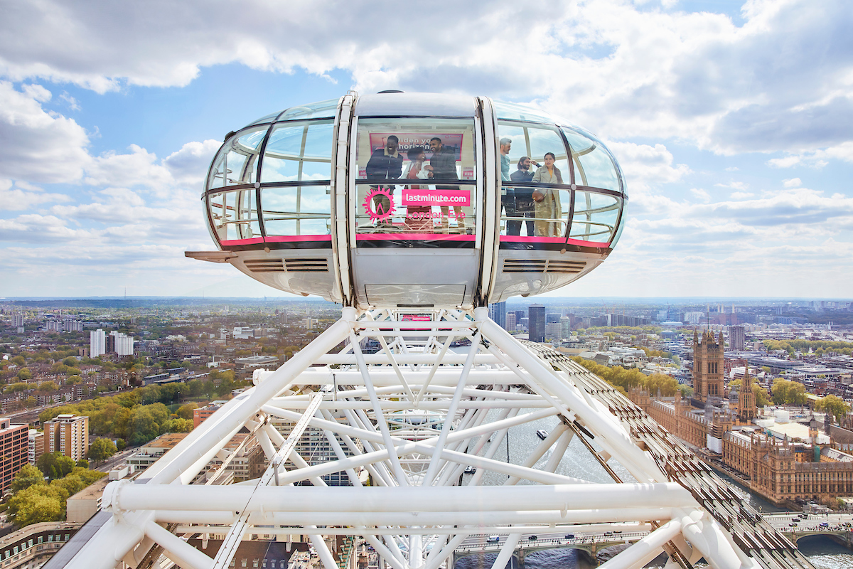 A photo of a London Eye private capsule.