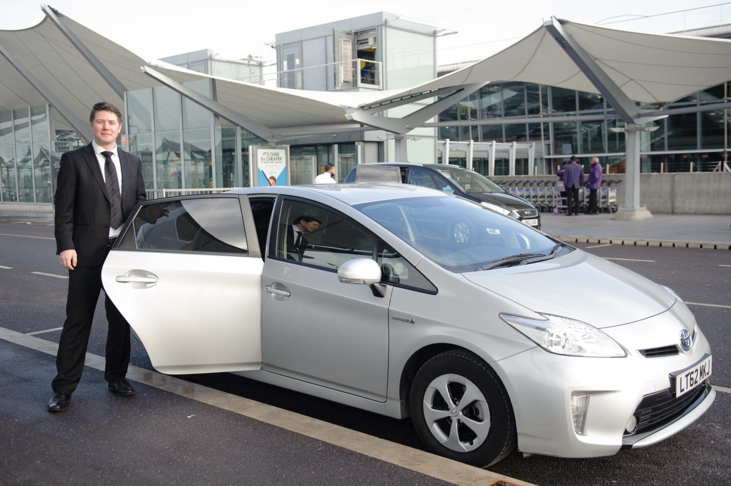 A photo showing a transfer between central London and city airport.